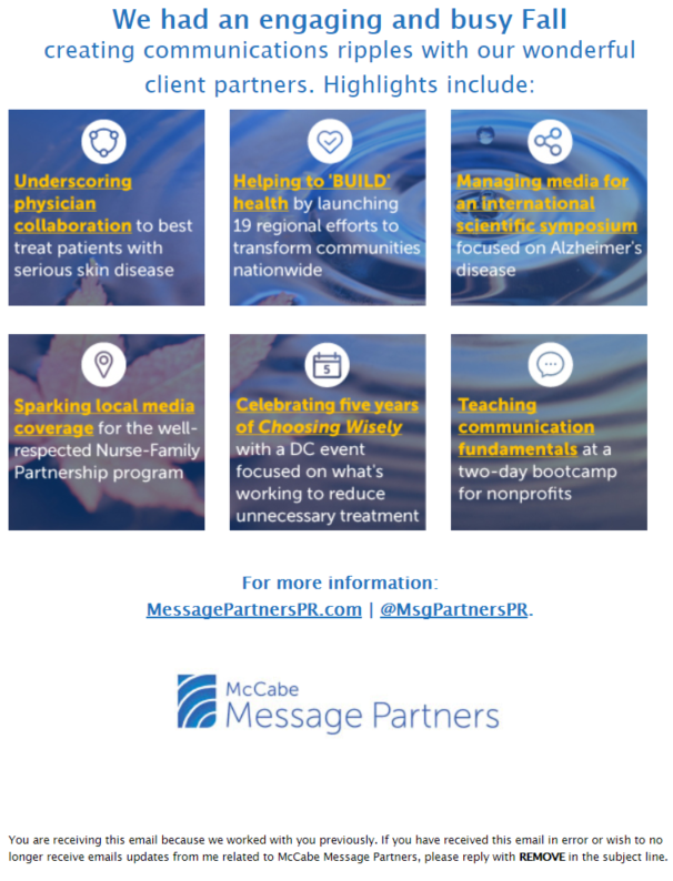 Engaging and busy fall creating pr communications